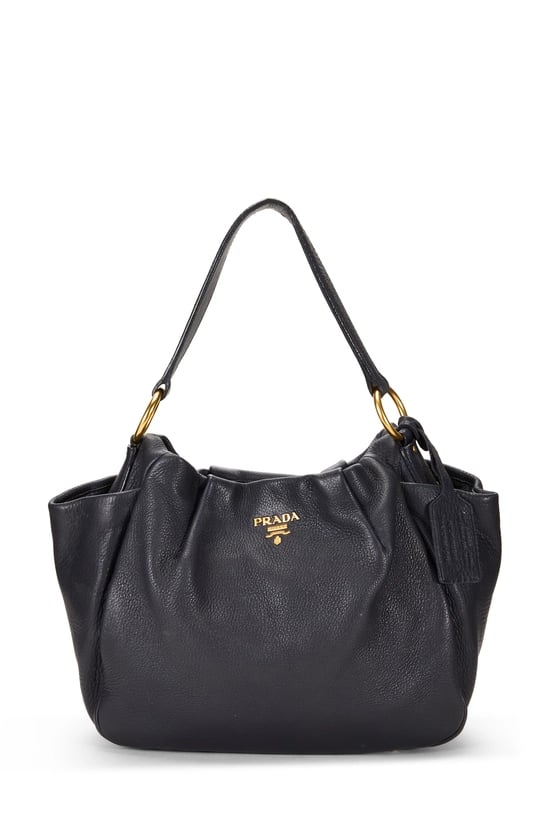 Black Deerskin Side Pocket Hobo