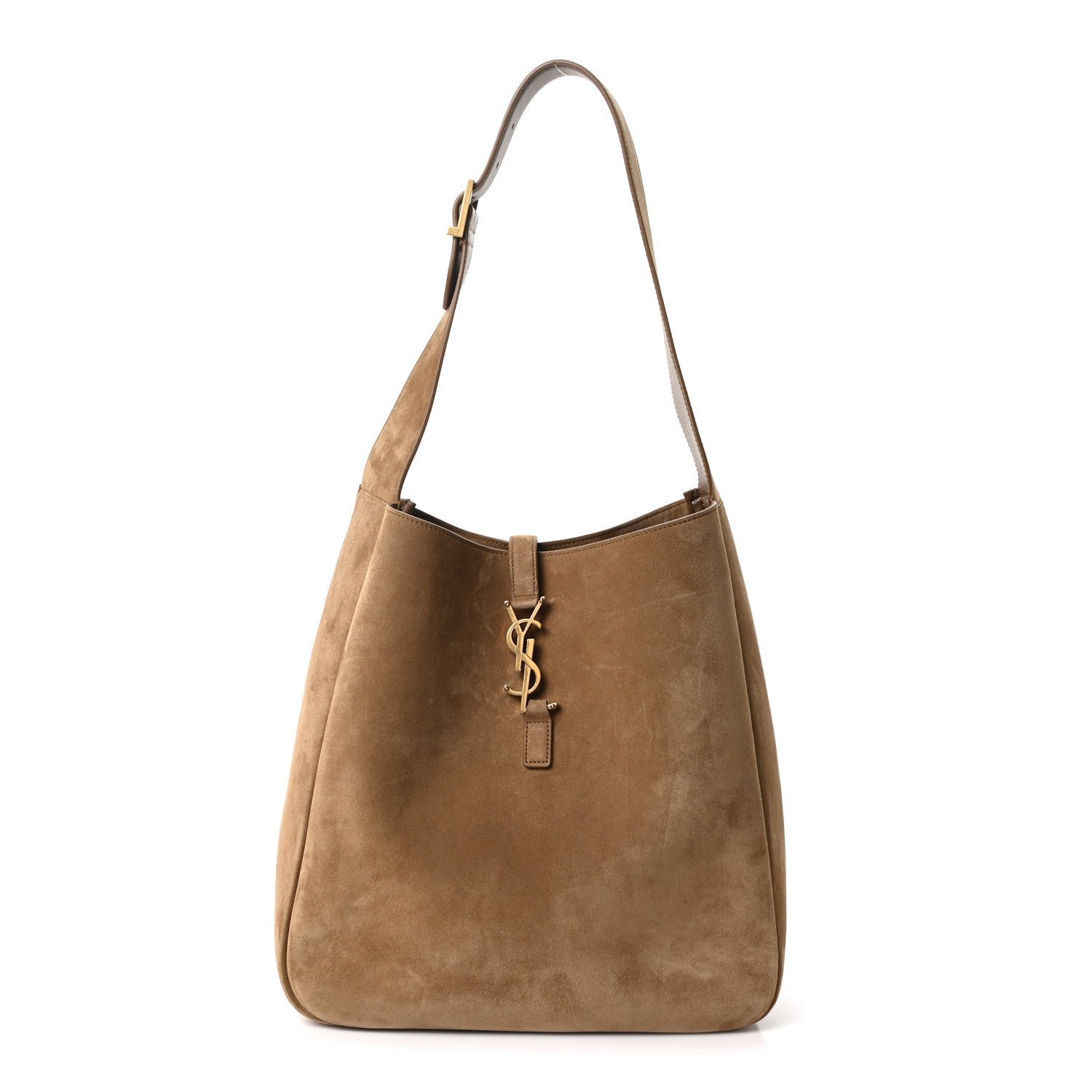 Saint Laurent Suede Large Le 5 A 7 Soft Hobo New Barley