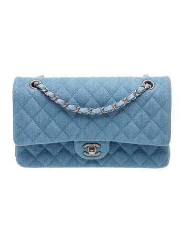 Medium Denim Classic Double Flap Bag