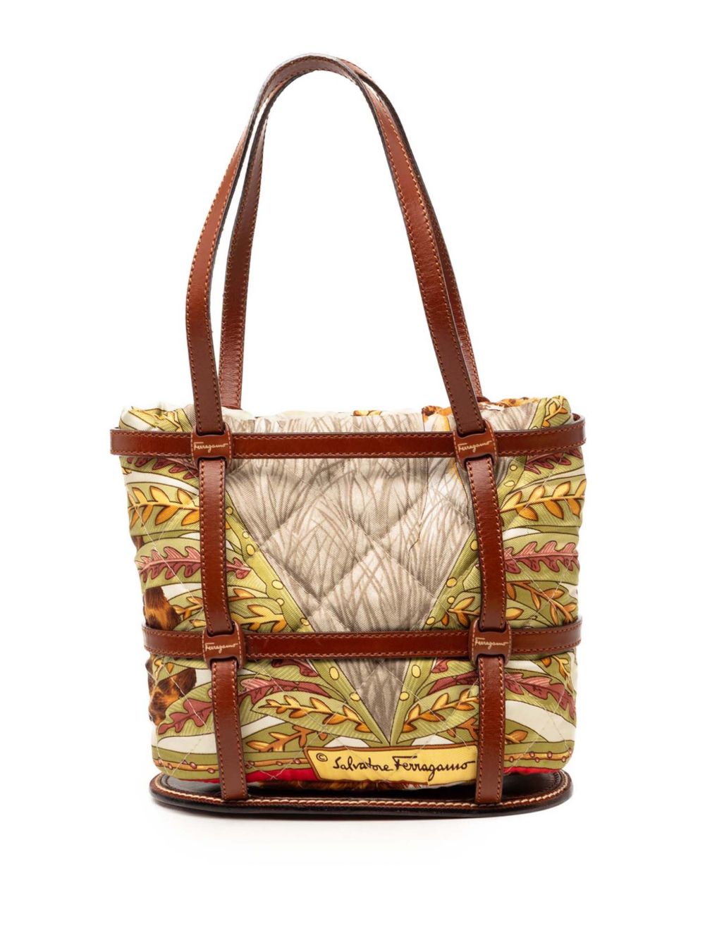 2000-2026 Quilted Nylon and Leather Jungle Safari bucket bag