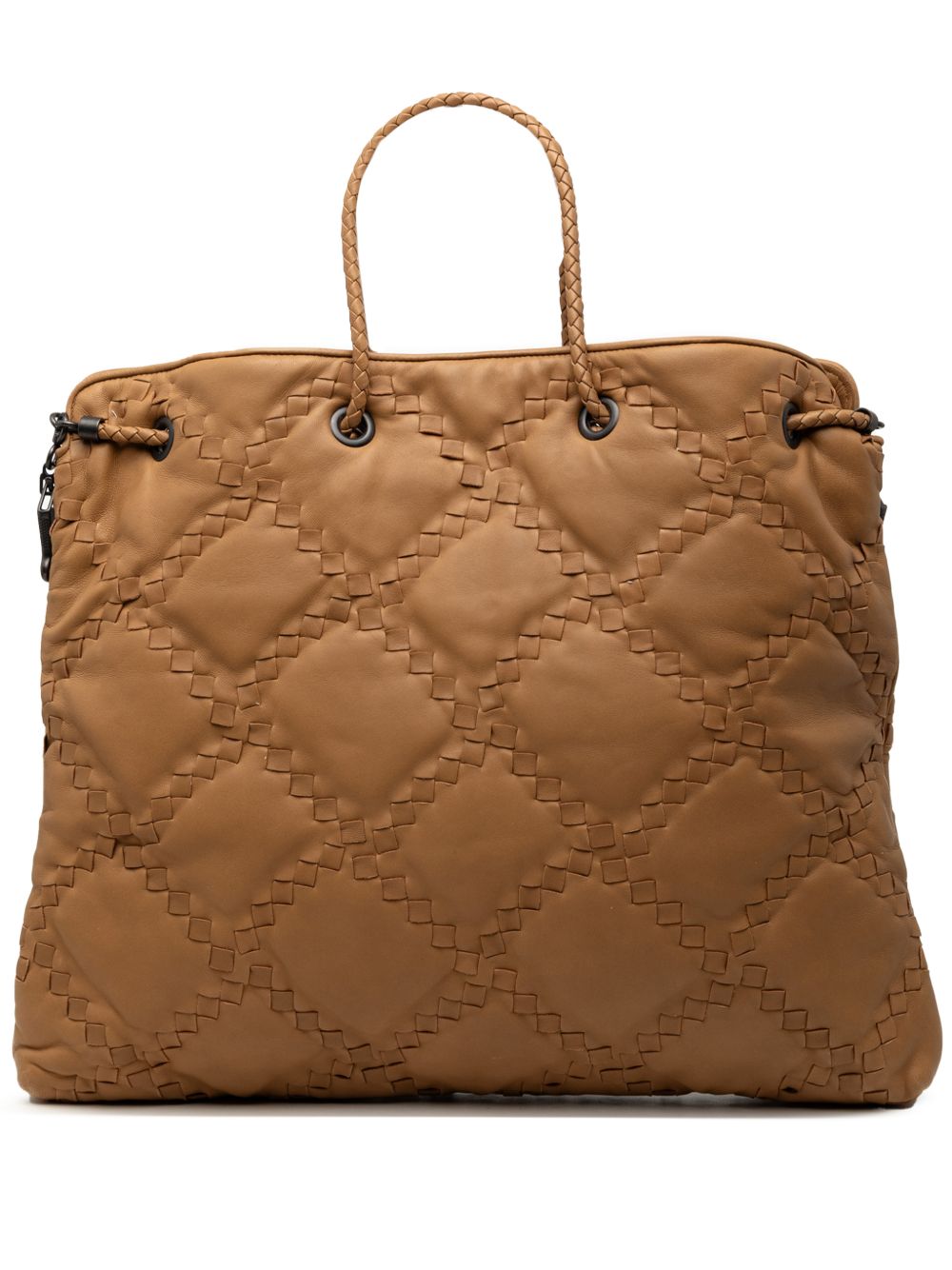 2008 Intrecciato Trimmed Leather Croisette Drawstring tote bag