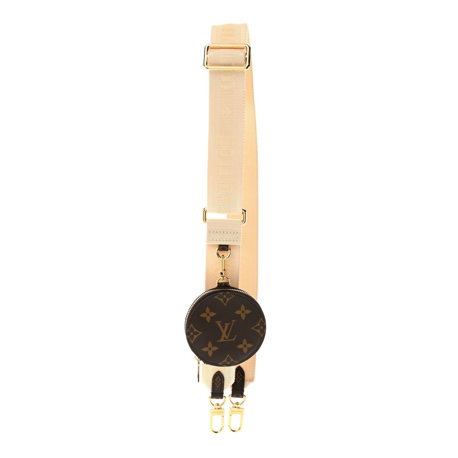 Louis Vuitton Nylon Monogram Strap with Coin Purse Cream