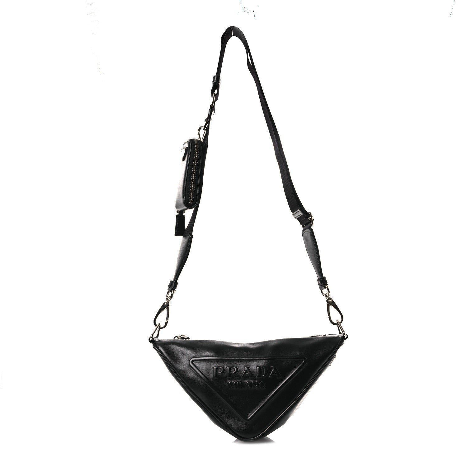 Prada Grace Lux Triangle Shoulder Bag Black