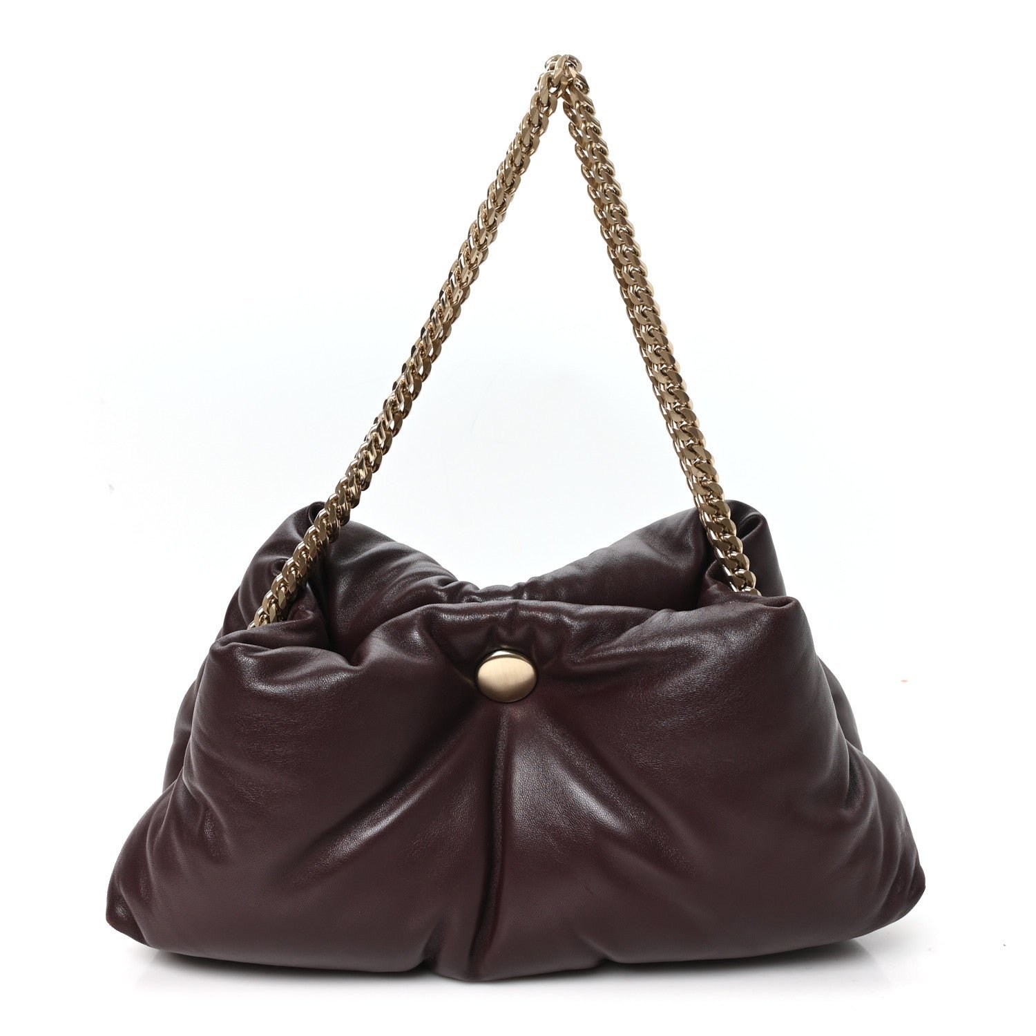 Proenza Schouler Lambskin Puffy Tobo Chain Shoulder Bag Chocolate
