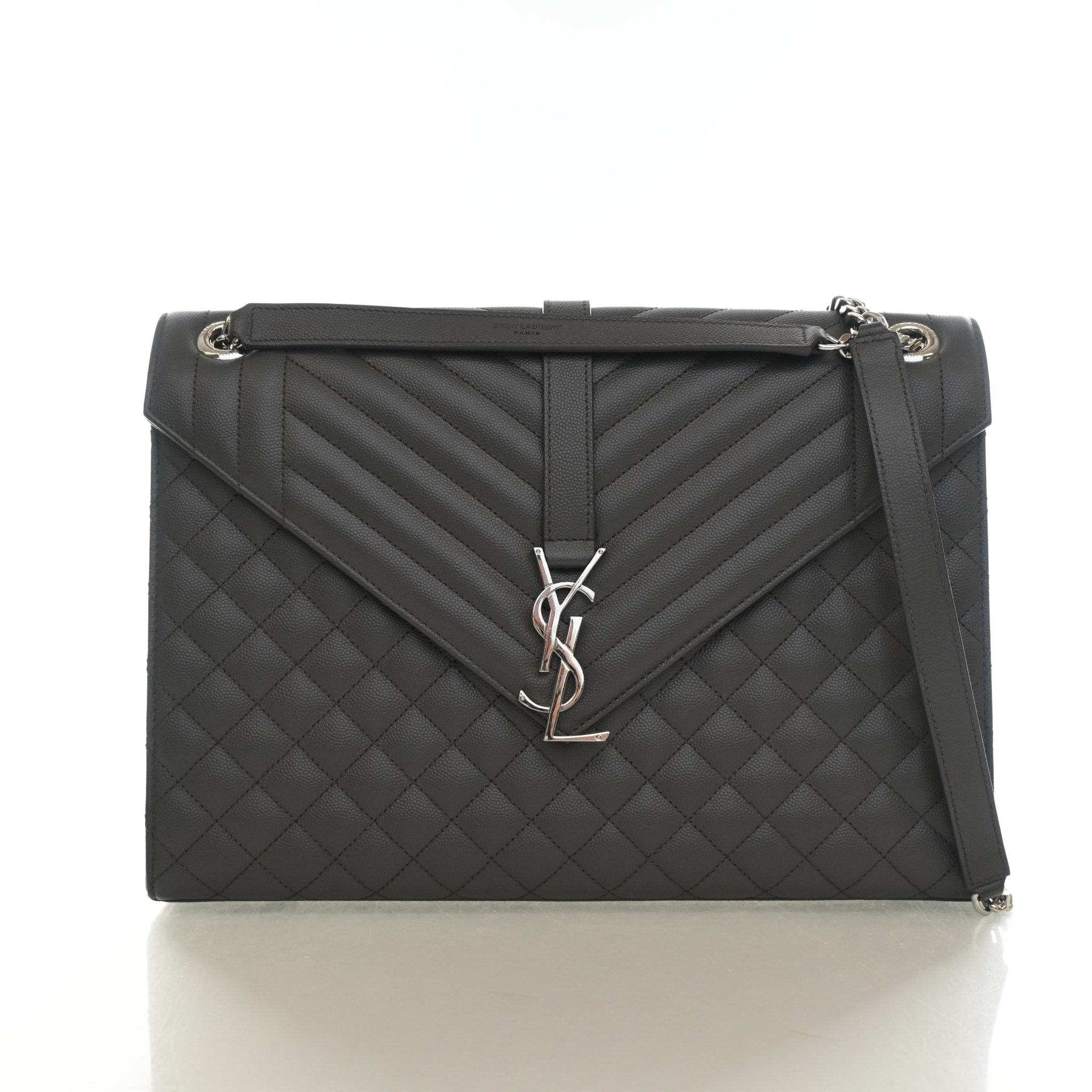 Saint Laurent Large Calfskin Envelope Flap Bag