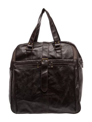 Carolina Herrera Leather Weekender Bag