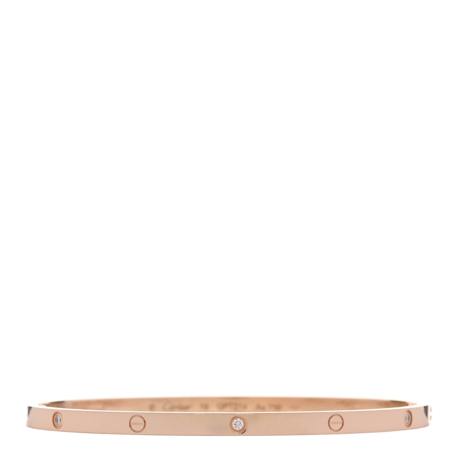 Cartier Cartier 18K Pink Gold 6 Diamond Small LOVE Bracelet 19