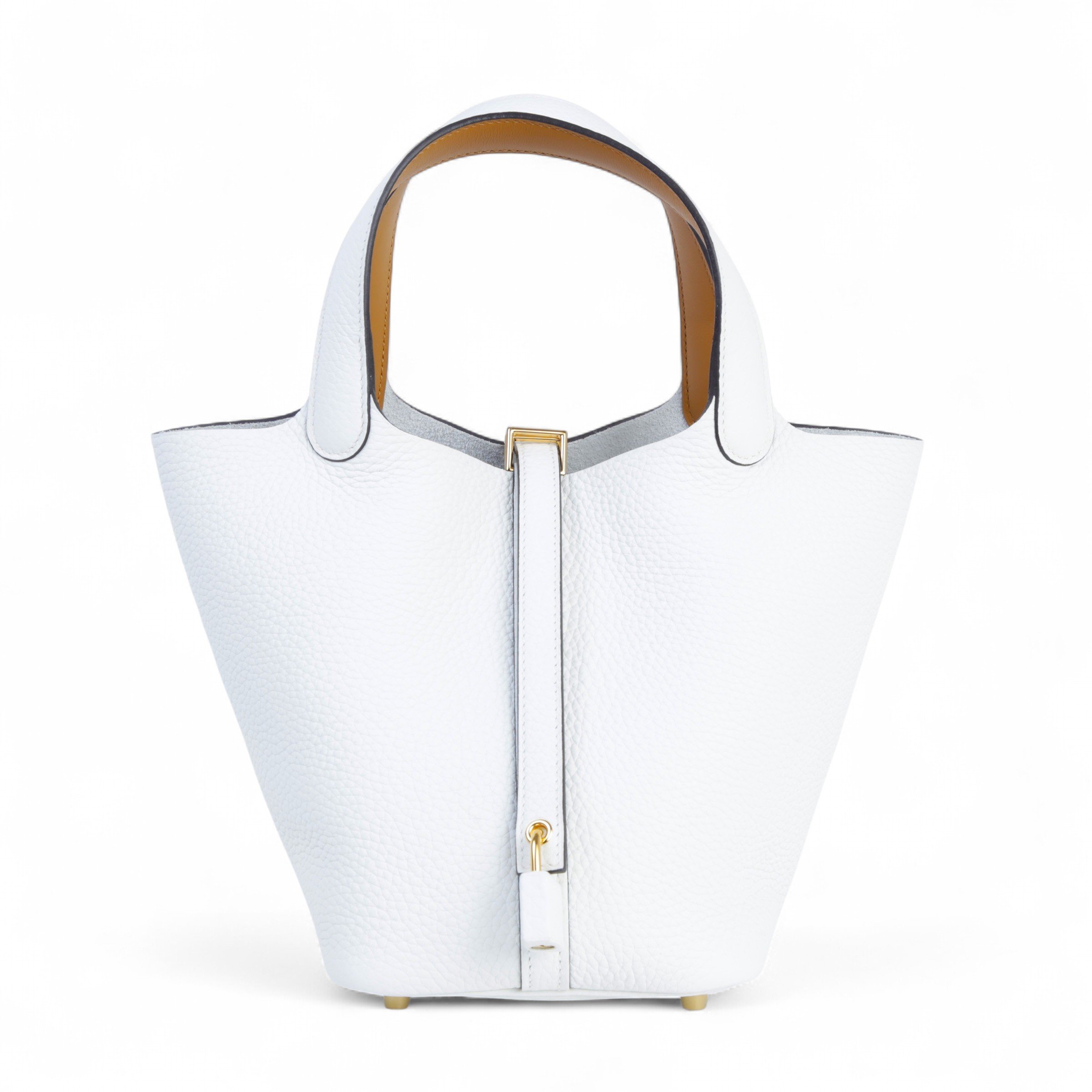 Hermes Brand New ( Rank N ) HERMÈS Picotin Lock PM Eclat Sesame (2S) New White (0U) Clemence Gold hardware K (2025)