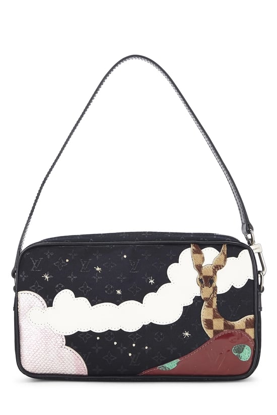 Black Monogram Canvas Patchwork Conte De Fees Pochette
