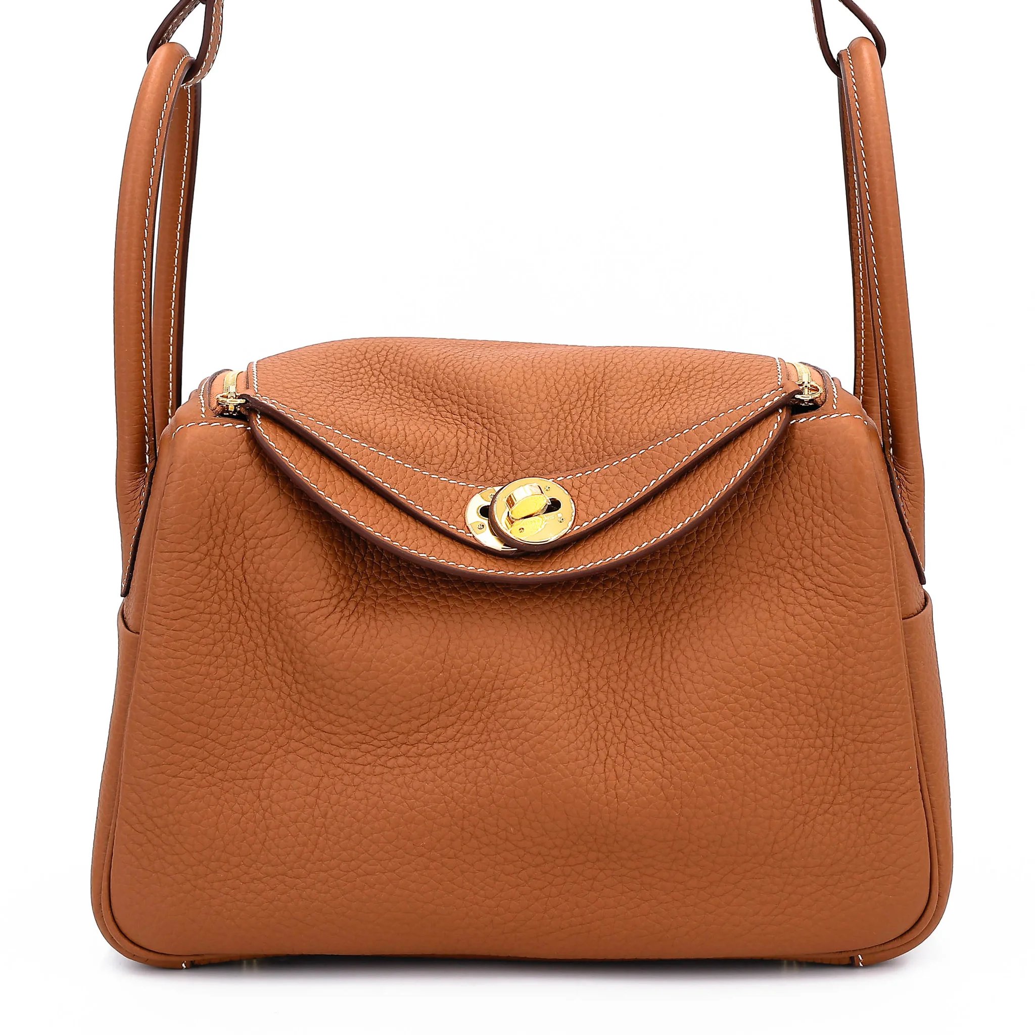 Excellent ( Rank SA ) HERMÈS Lindy 26 Gold (37) Clemence Gold hardware Z (2021)