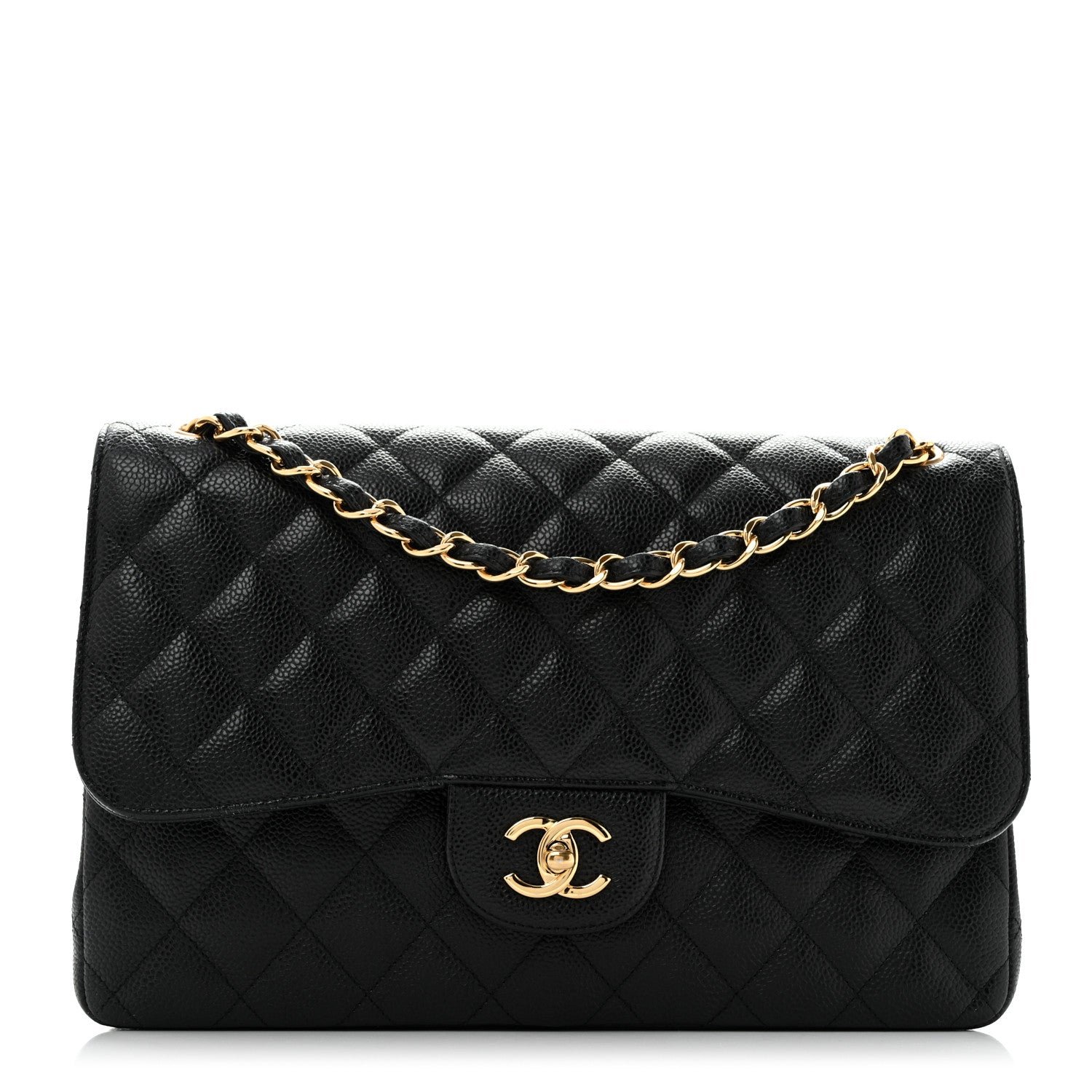 Chanel Caviar Quilted Jumbo Double Flap Black