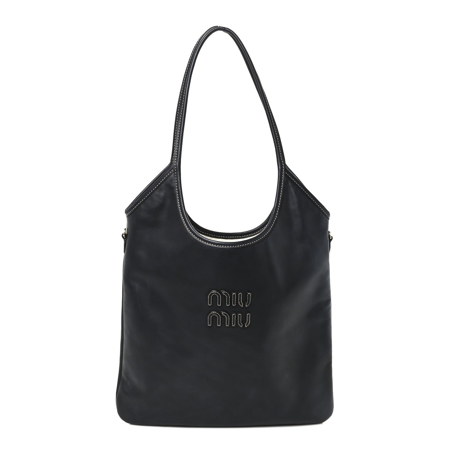 Miu Miu Nappa Ivy Bag Black