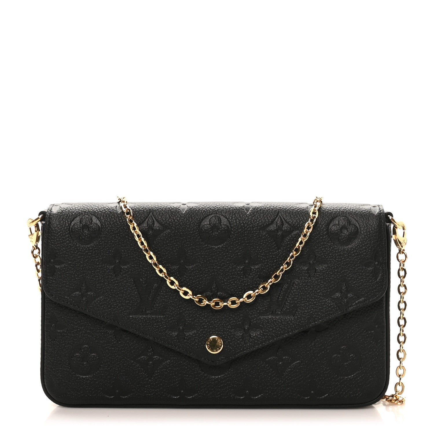 Louis Vuitton Empreinte Pochette Felicie Chain Wallet Black