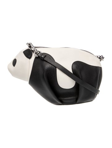 Leather Panda Crossbody Bag