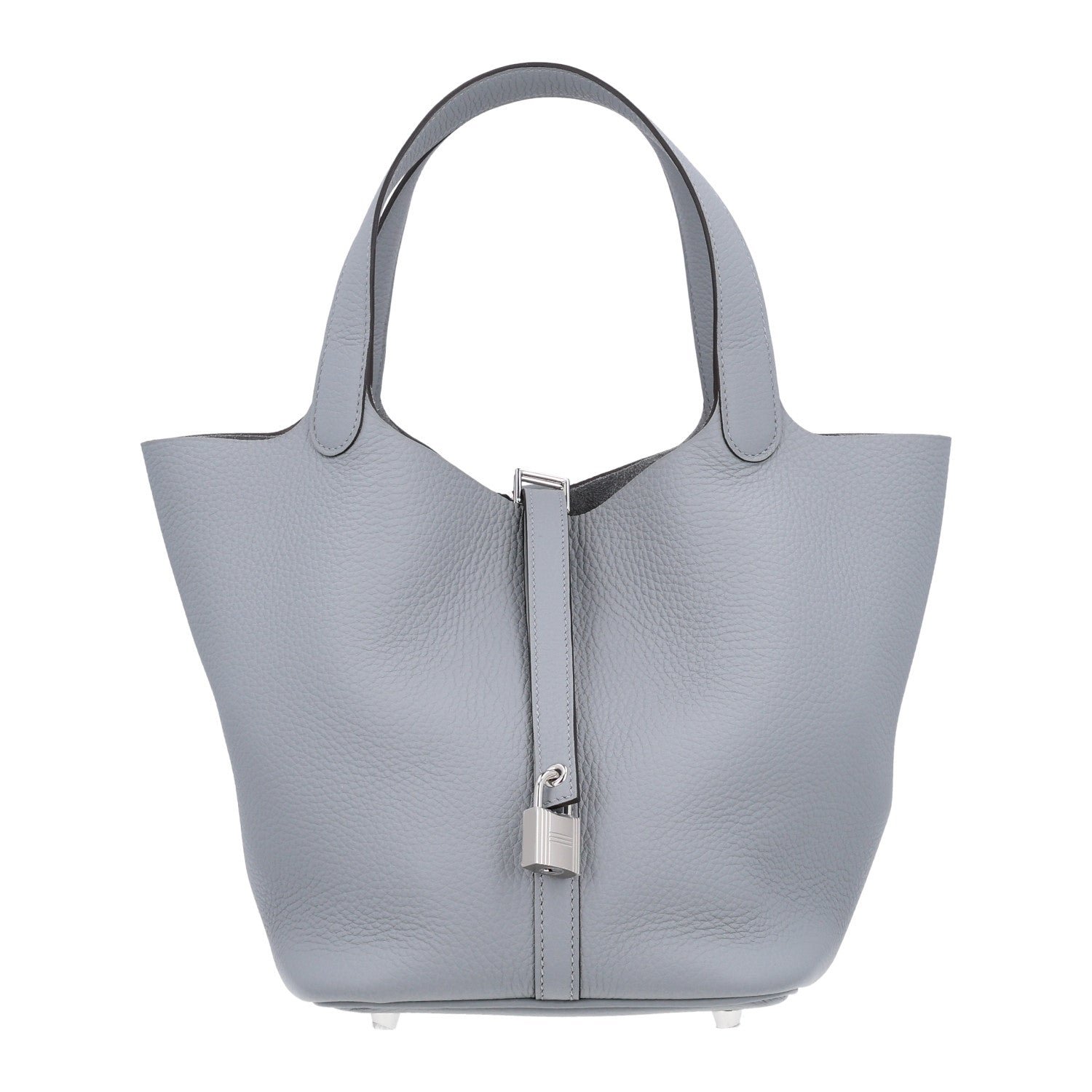 Hermes Taurillon Clemence Picotin Lock 22 MM Bleu Glacier