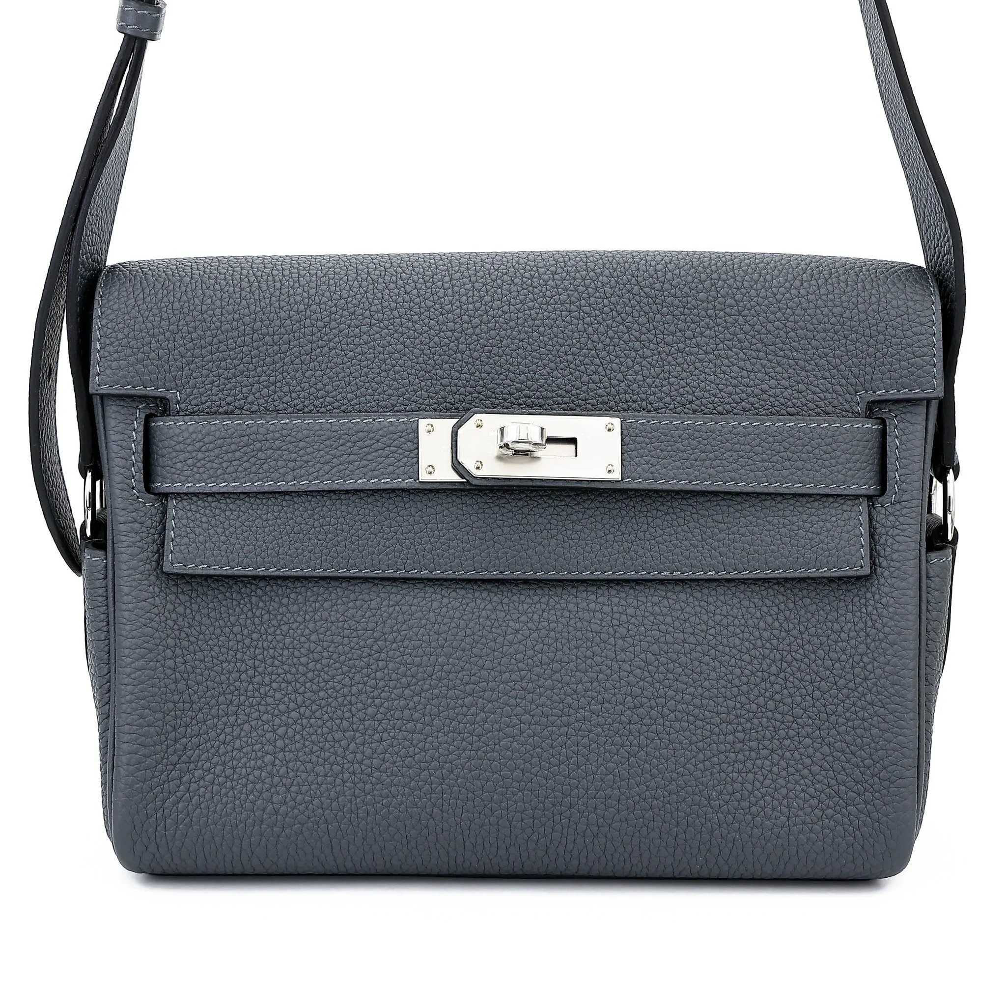 Brand New ( Rank N ) HERMÈS Kelly Messenger PM Gris misty (H0) Togo Palladium hardware G (2026)