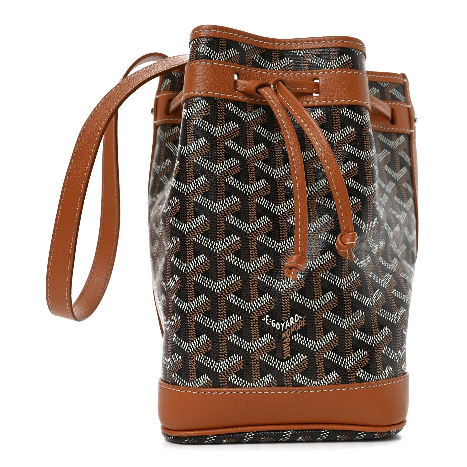 Goyard Goyardine Petit Flot Bucket Bag PM Black Gold