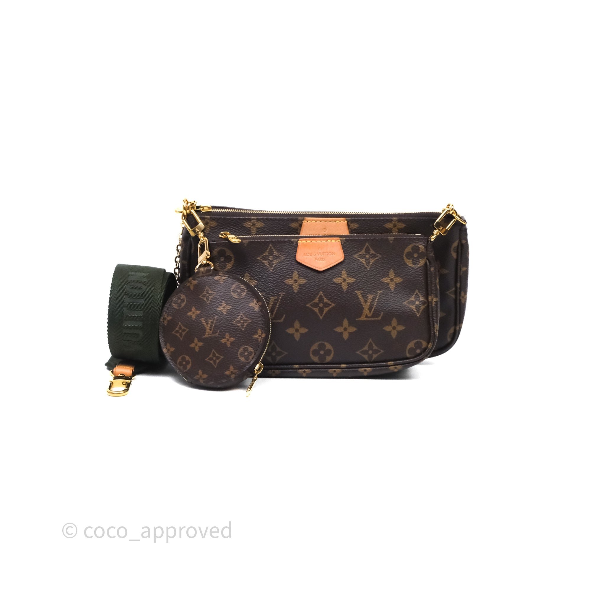 Louis Vuitton Multi Pochette Accessories Khaki Monogram Canvas
