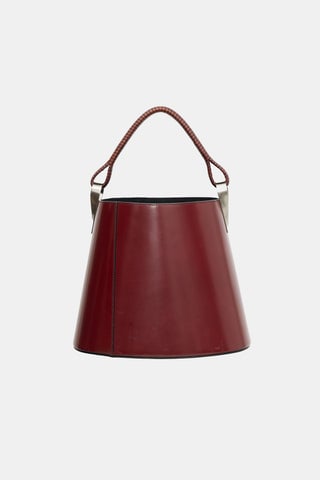 Leather Pagodon Bucket Bag