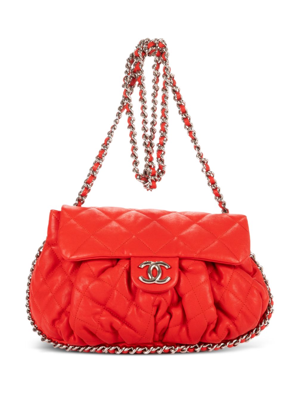 interlocking-CC leather shoulder bag