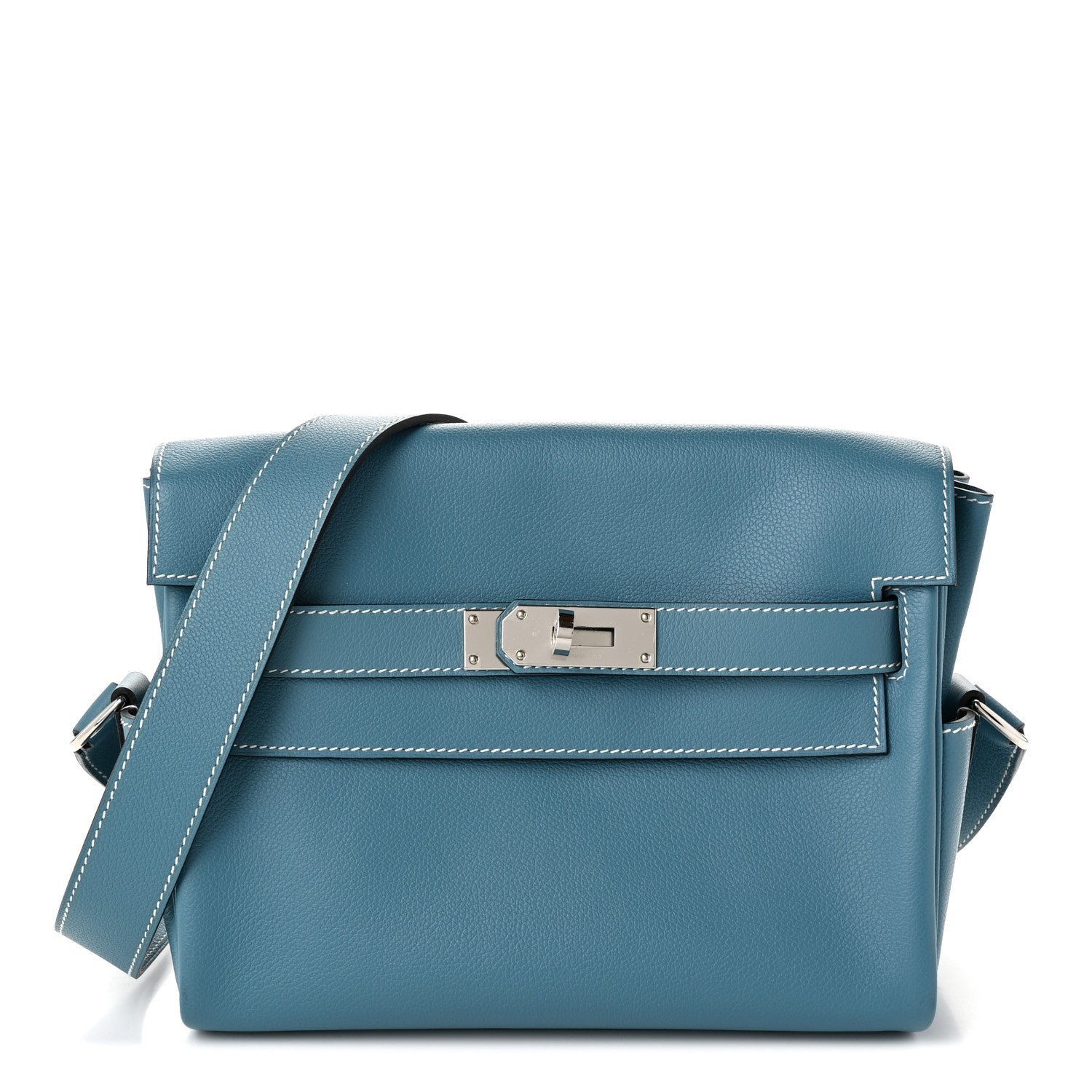 Hermes Evercolor Kelly Messenger PM New Bleu Jean