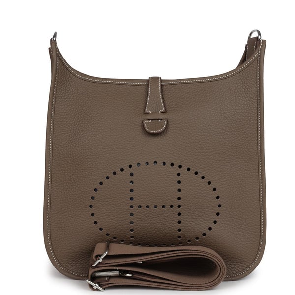 Hermes Hermes Evelyne III PM Etoupe Clemence Palladium Hardware