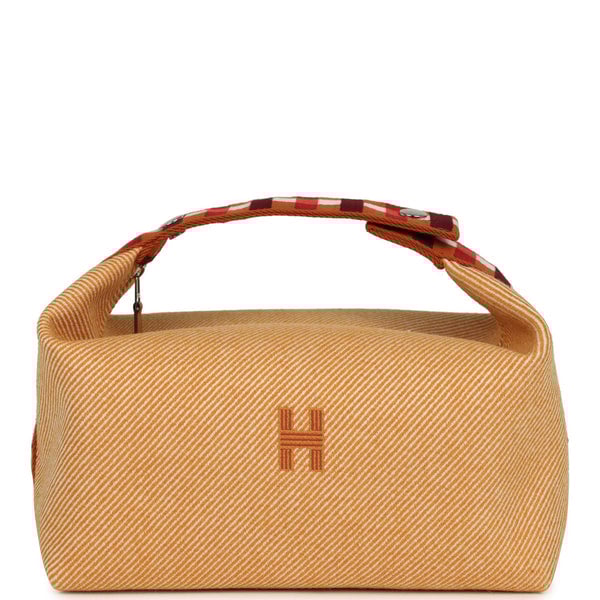 Hermes Hermes Bride A Brac Carre Case GM Fauve Merino Wool Palladium Hardware