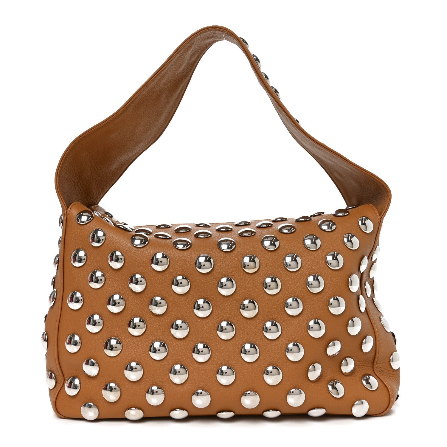 Khaite Khaite Pebbled Sport Calfskin Studded Elena Nougat