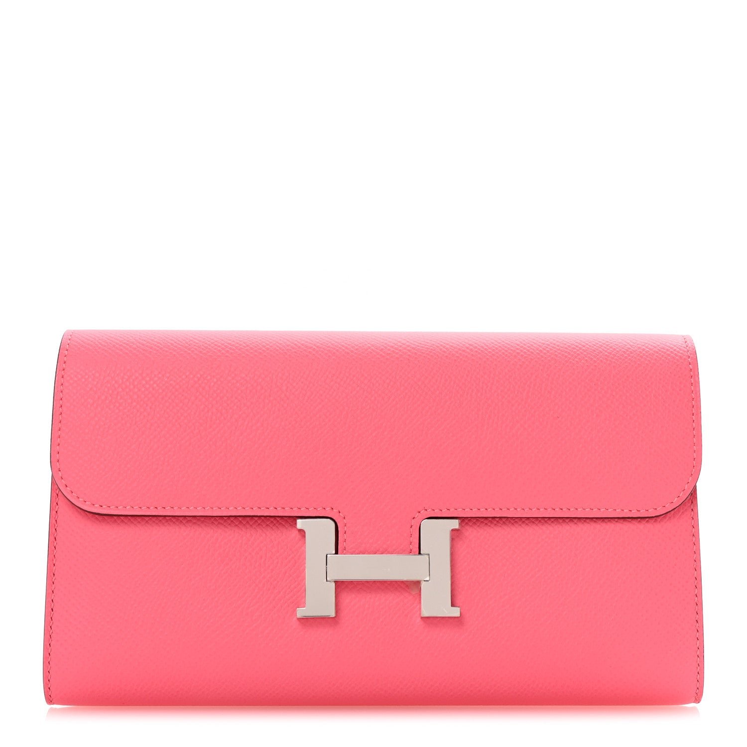 Hermes Epsom Constance Long Wallet Rose Azalee