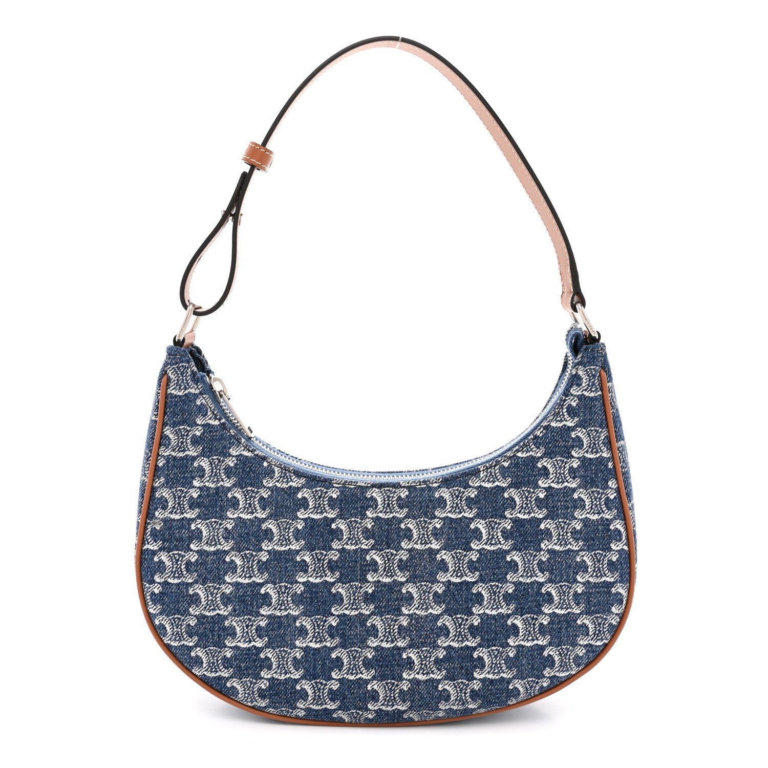 Celine Denim Triomphe Ava Shoulder Bag Blue