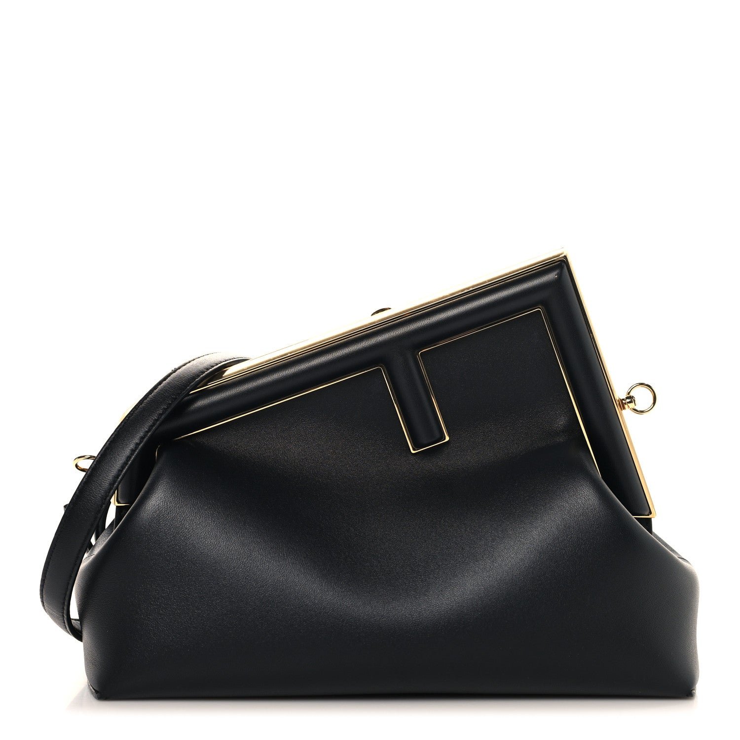 Fendi Shiny Nappa Midi Fendi First Black