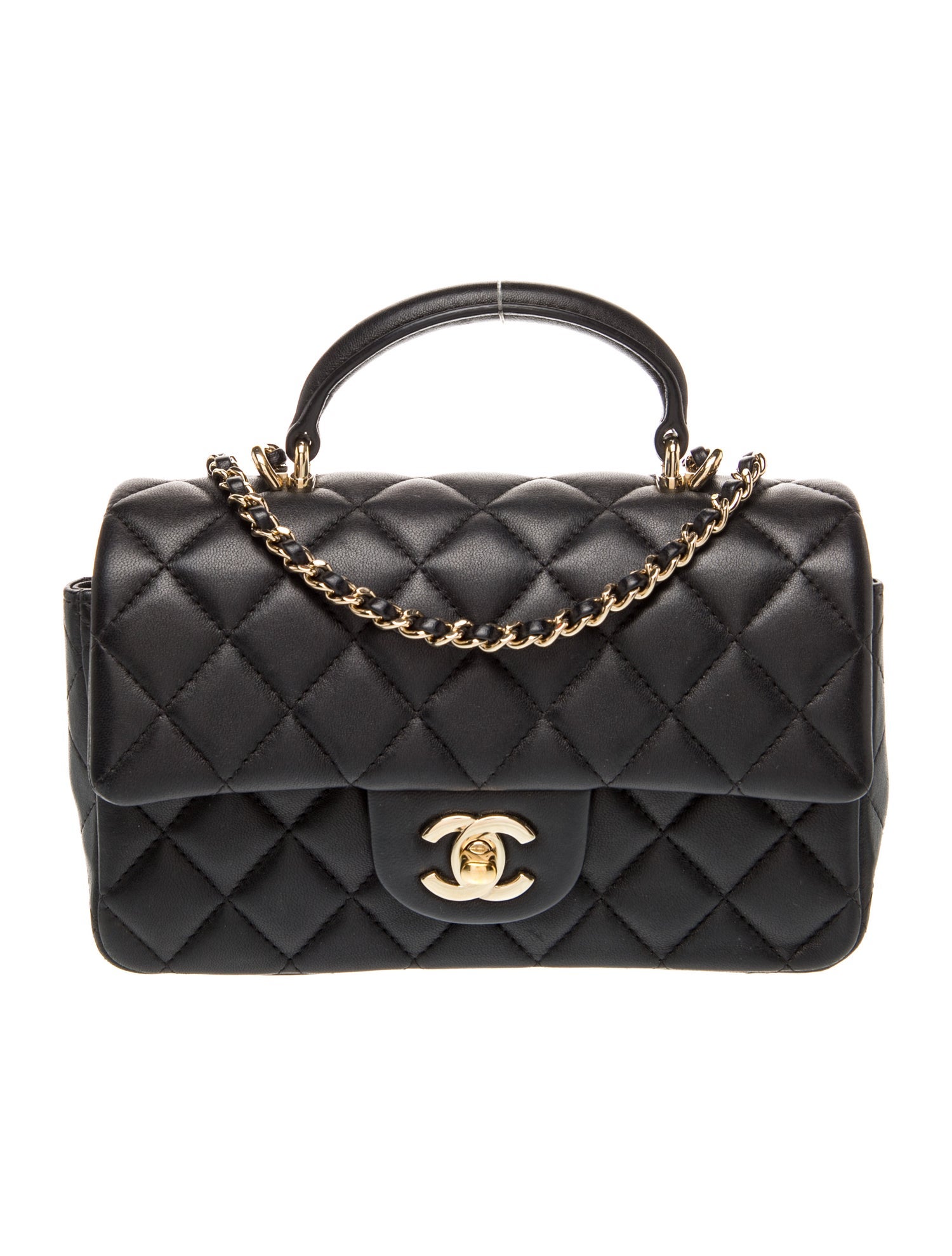 Rectangular Mini Top Handle Flap Bag