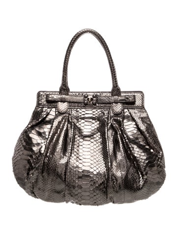Zagliani Embossed Leather Hobo