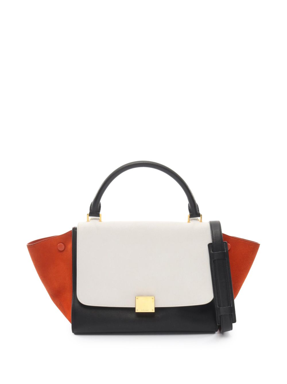 Celine 2010-2026 Small Tricolor Leather Trapeze satchel
