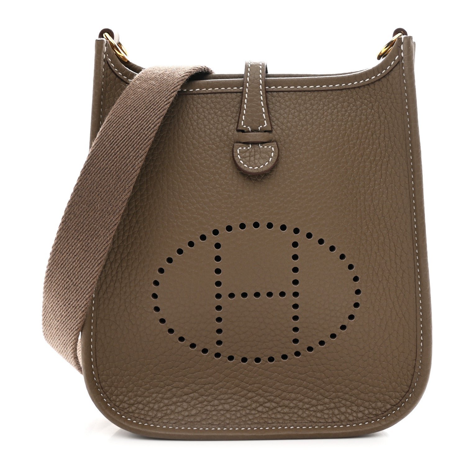 Hermes Hermes Taurillon Clemence Evelyne TPM Etoupe