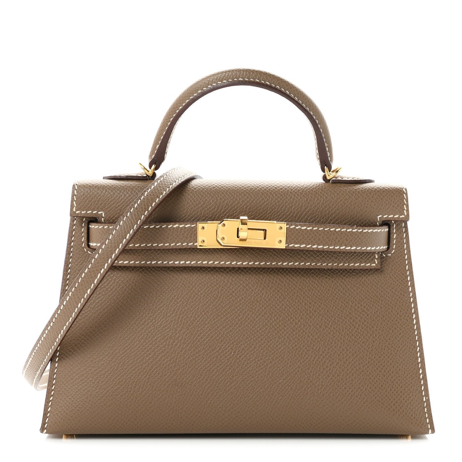Hermes Epsom Mini Kelly Sellier 20 Etoupe