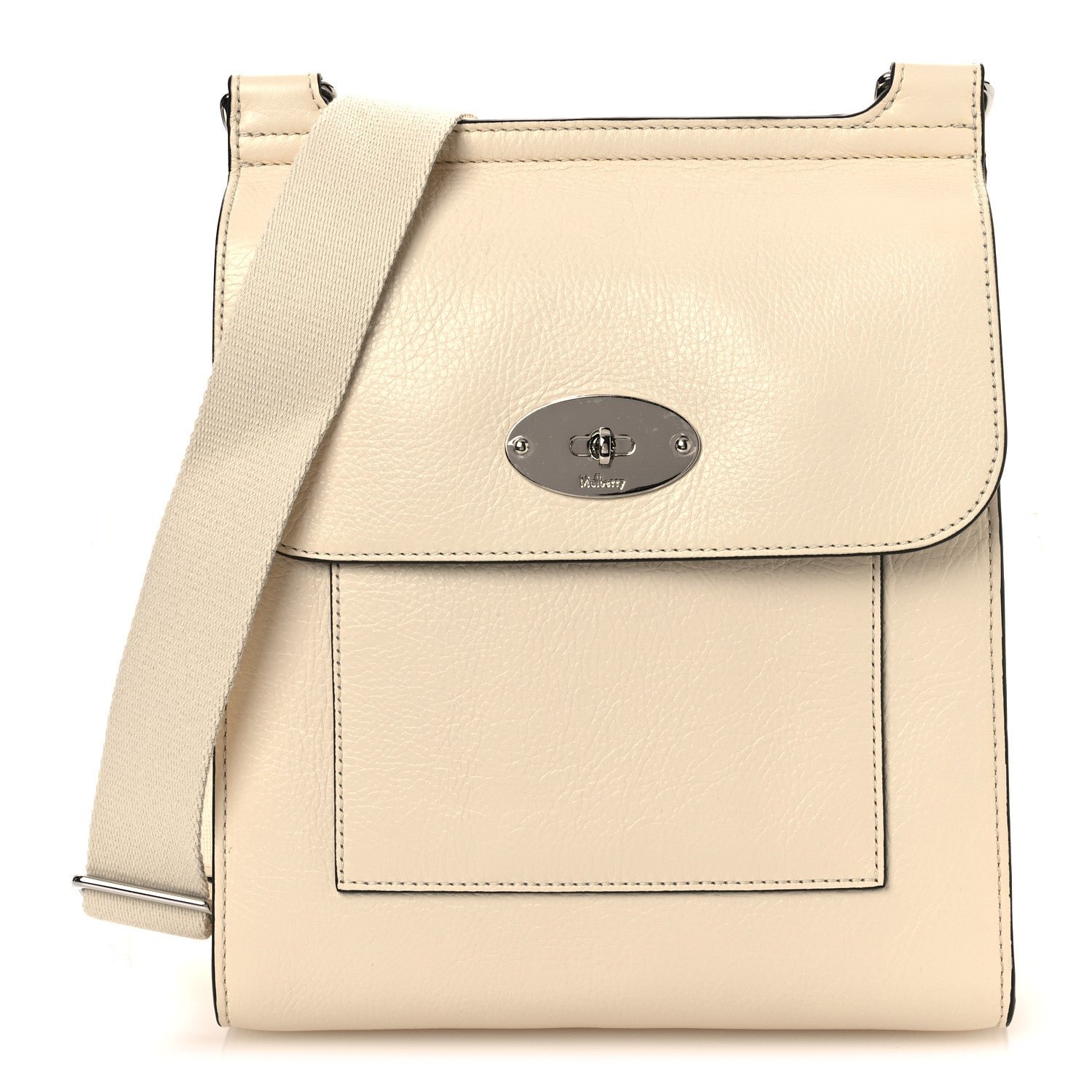 Mulberry Grain Calfskin Small New Antony Messenger Crossbody Eggshell