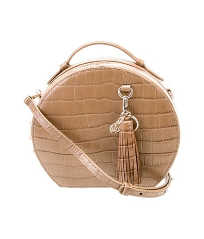 Maje Embossed Leather Top Handle Bag