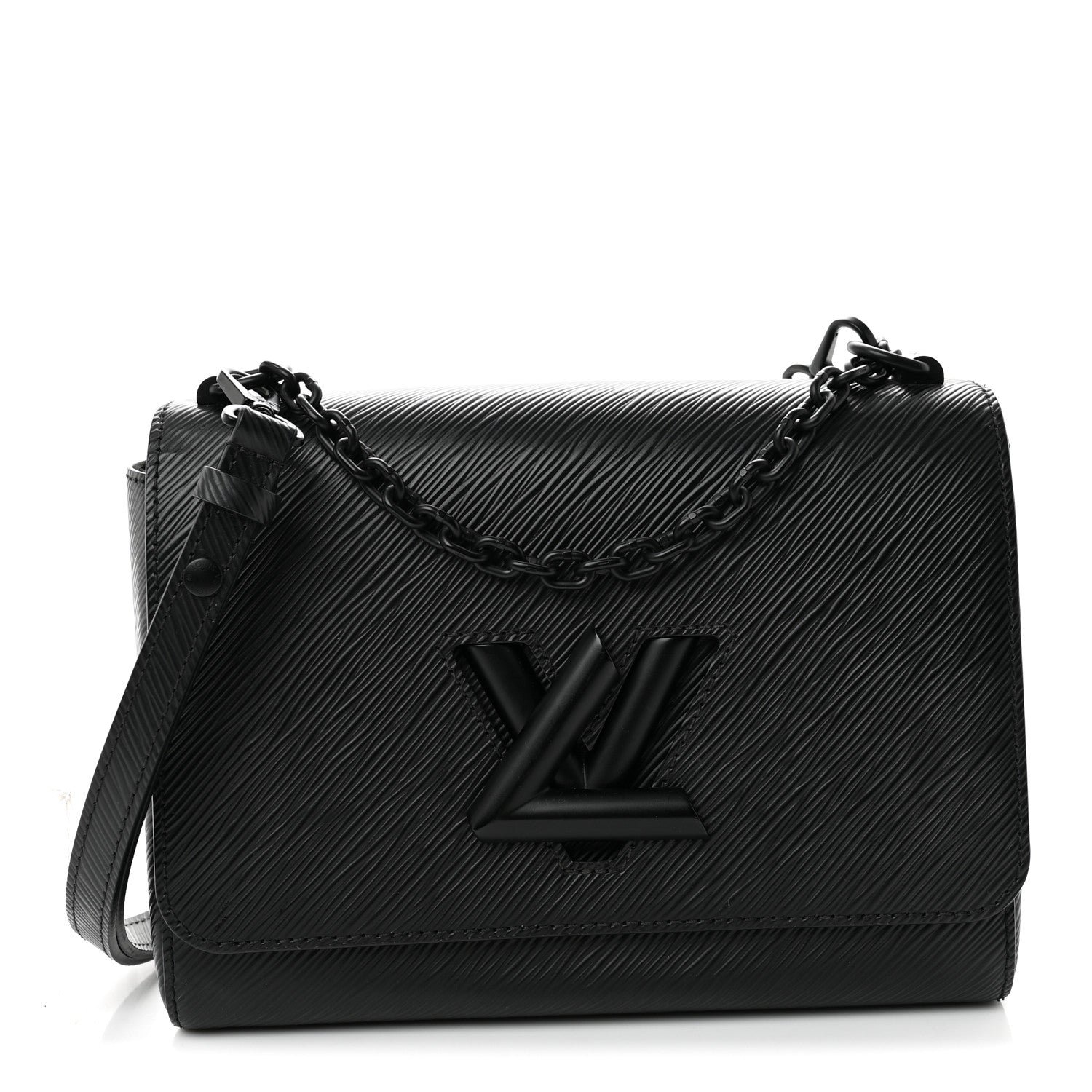 Louis Vuitton Epi Twist Shoulder Bag MM Matte Black