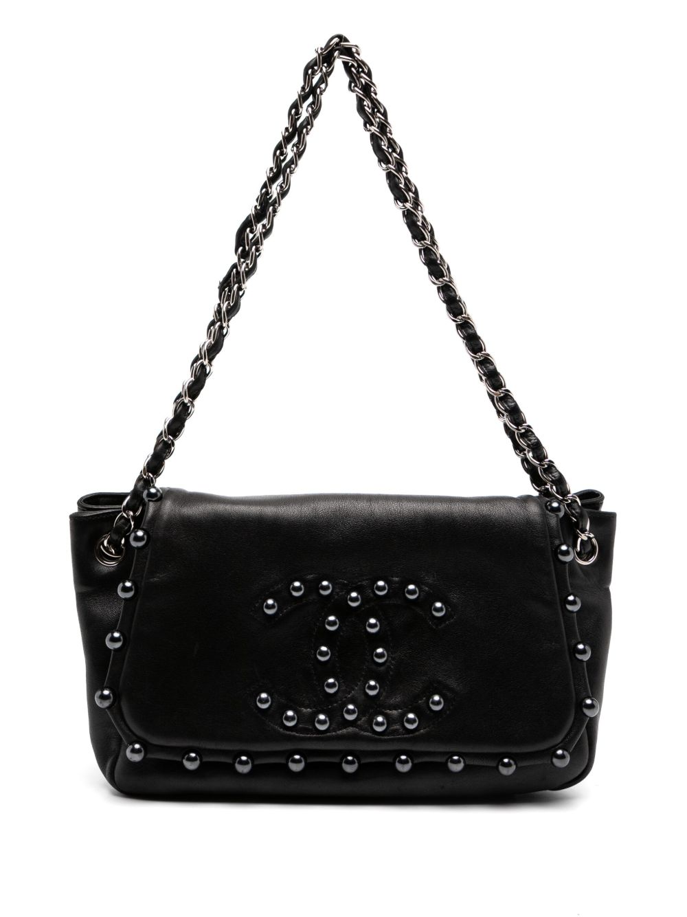 2008 pearl CC flap crossbody bag