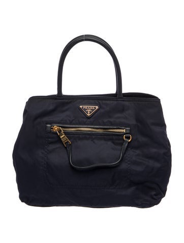Tessuto Nylon Baltico Tessuto Nylon and Soft Calf Leather Tote