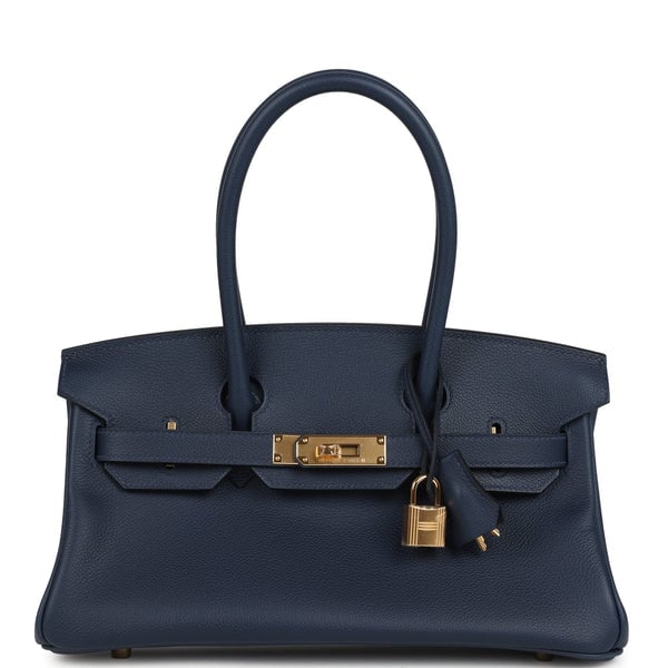 Hermes Hermes Shoulder Birkin Light 29 Bleu Abysse Evercolor Gold Hardware
