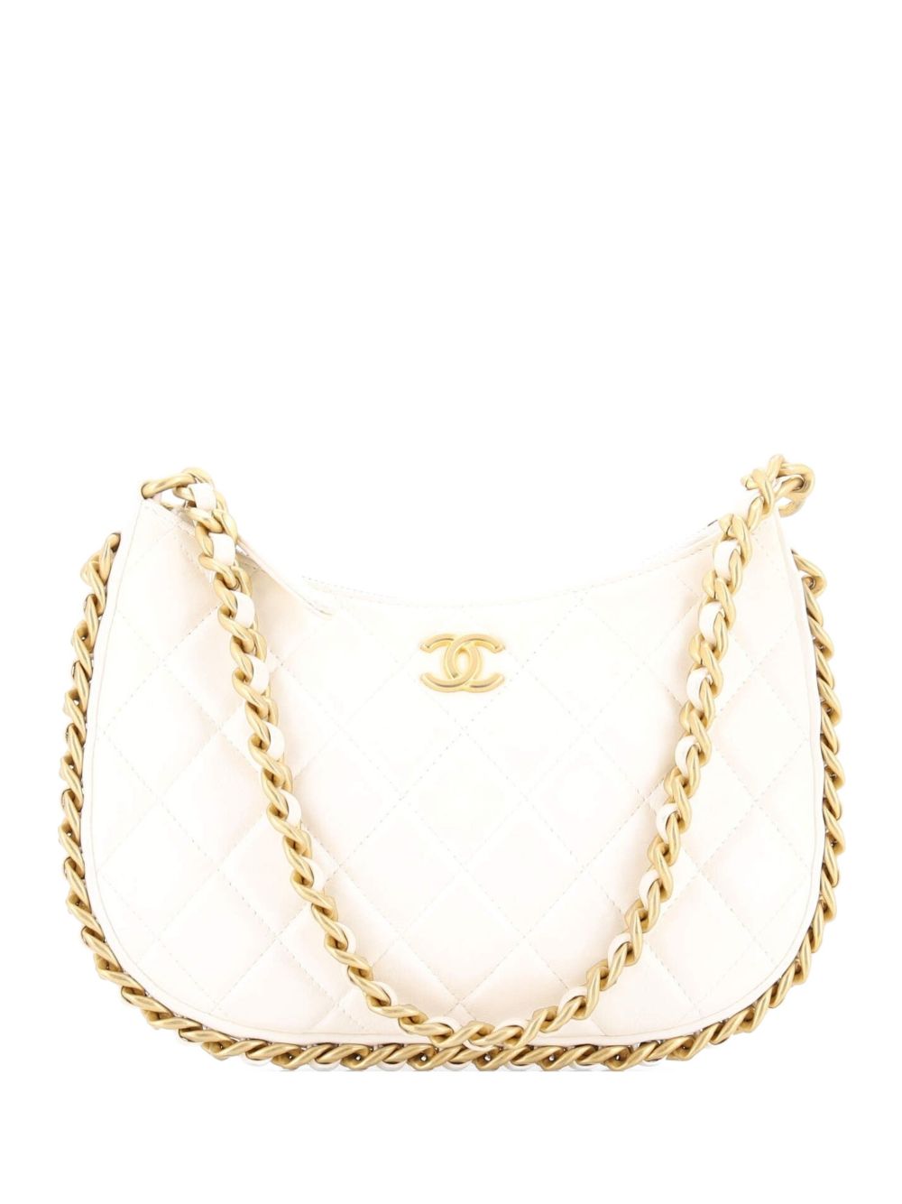 CC Chain Around Quilted Lambskin hobo bag