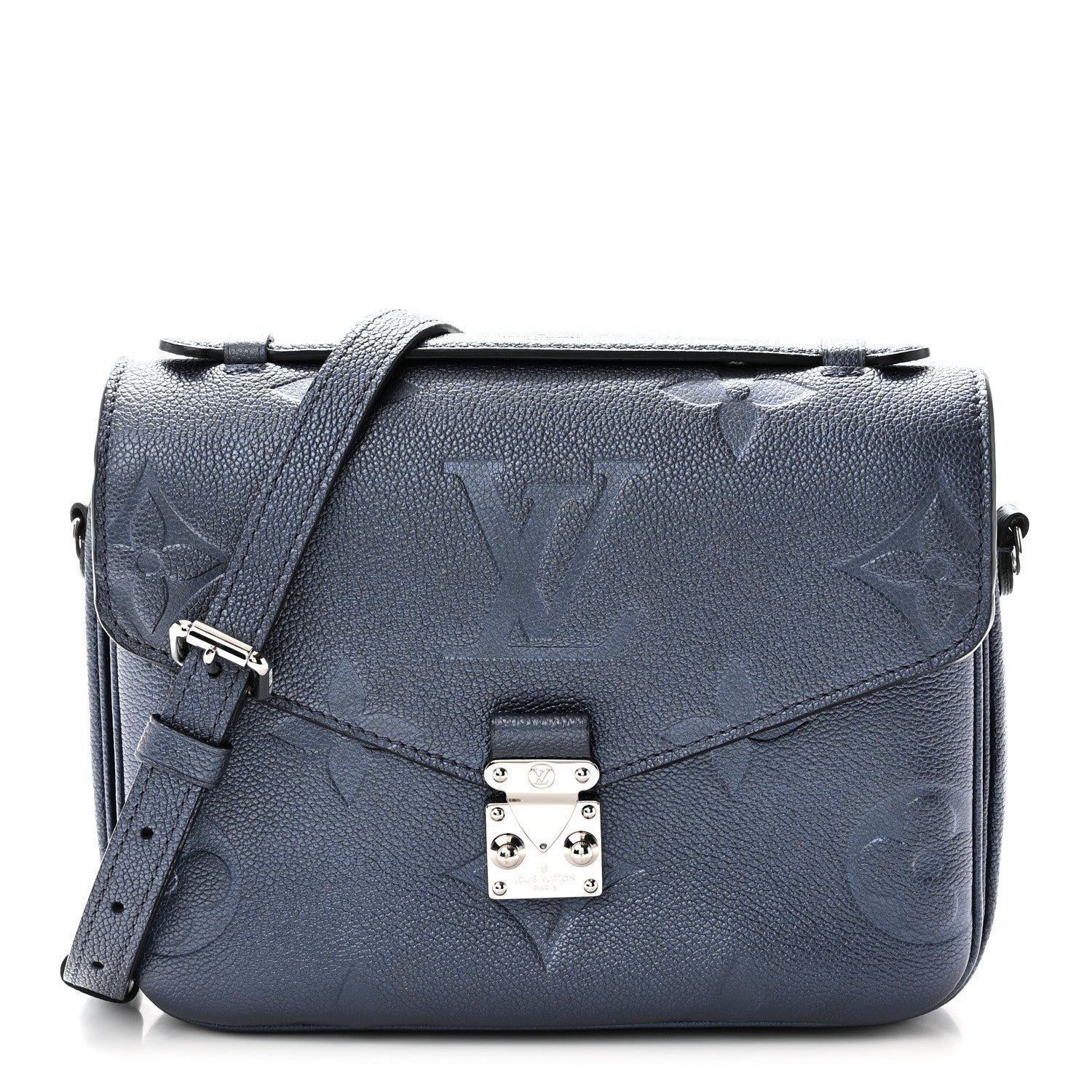 Louis Vuitton Metallic Empreinte Monogram Giant Pochette Metis Navy Nacre