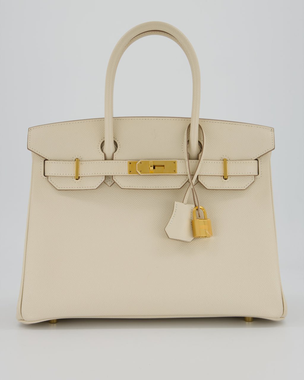 Hermès Birkin 30 Retourne Bag in Craie Epsom Leather with Gold Hardware