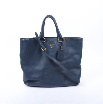 Vitello Leather Saffiano Shoulder Bag