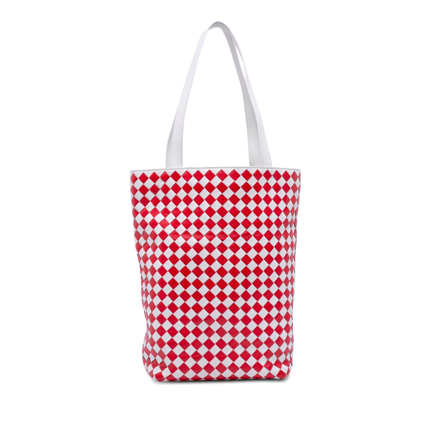 Leather Nappa Intrecciato Check Avenue Tote