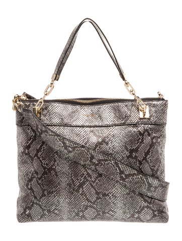 Embossed Leather Shoulder Bag