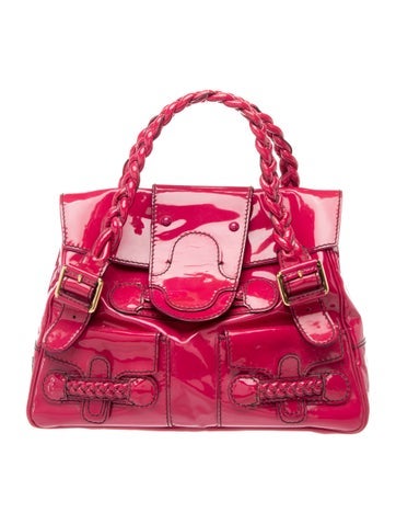 Patent Leather Top Handle Bag