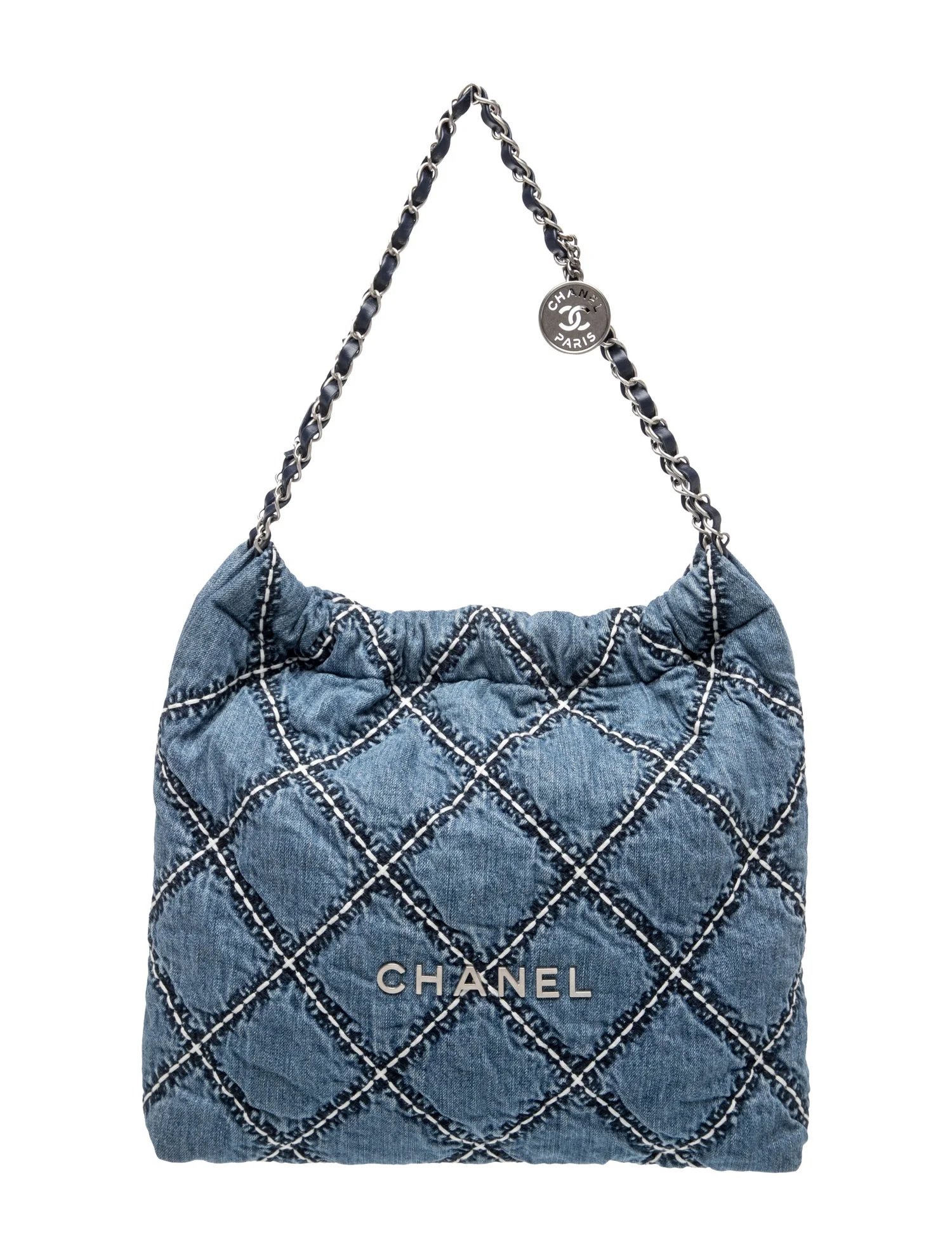 Small Denim 22 Hobo w/ Pouch